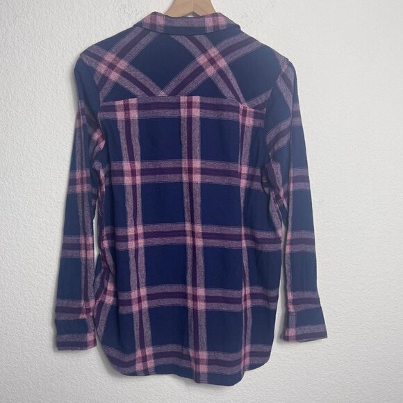 Woolrich Womens Button Up Long Sleeve Blue Red Flannel Shirt Size Large.‎ - Picture 9 of 10